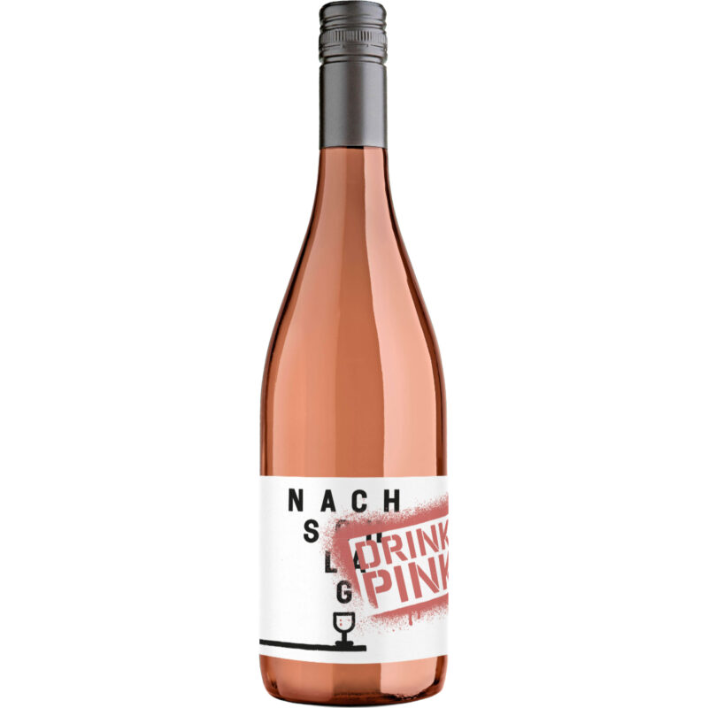 "Drink Pink" 2022. Kräftig roséfarbener Frühlingswein aus der Serie "Nachschlag" vom Winzerhof Stahl, beste Weine aus Franken vom Main- und Taubertal