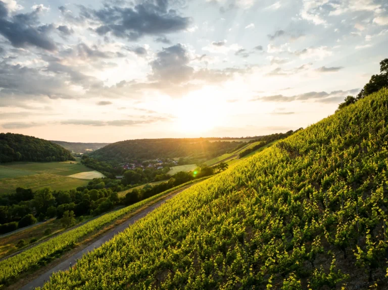 Weinberg Hasennest im Taubertal · Rebsorte Müller Thurgau · Stahlwein Hasennest